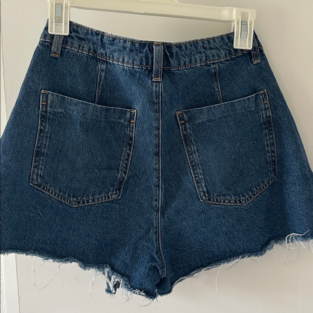 Zara Asymmetrical Denim Skort - Picture 3 of 4